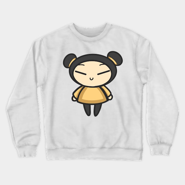 Cream Pucca Crewneck Sweatshirt by aishiiart